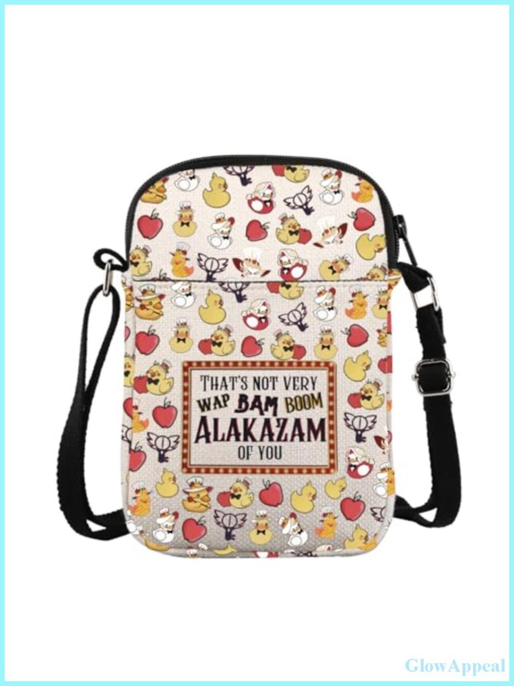 Waterproof Polyester Crossbody Messenger Bag Anime Duck Shoulder Bag Small